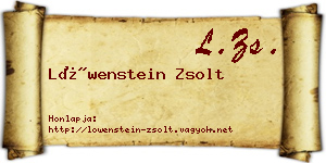 Löwenstein Zsolt névjegykártya